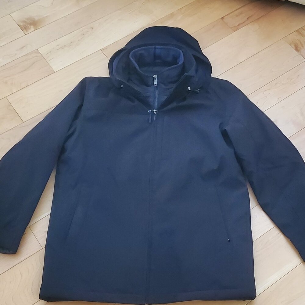 Weatherproof Men’s Microsuede Bomber Jacket Zip Up Medium Black